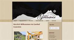 Desktop Screenshot of gasthofgranstein.com