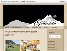 Tablet Screenshot of gasthofgranstein.com